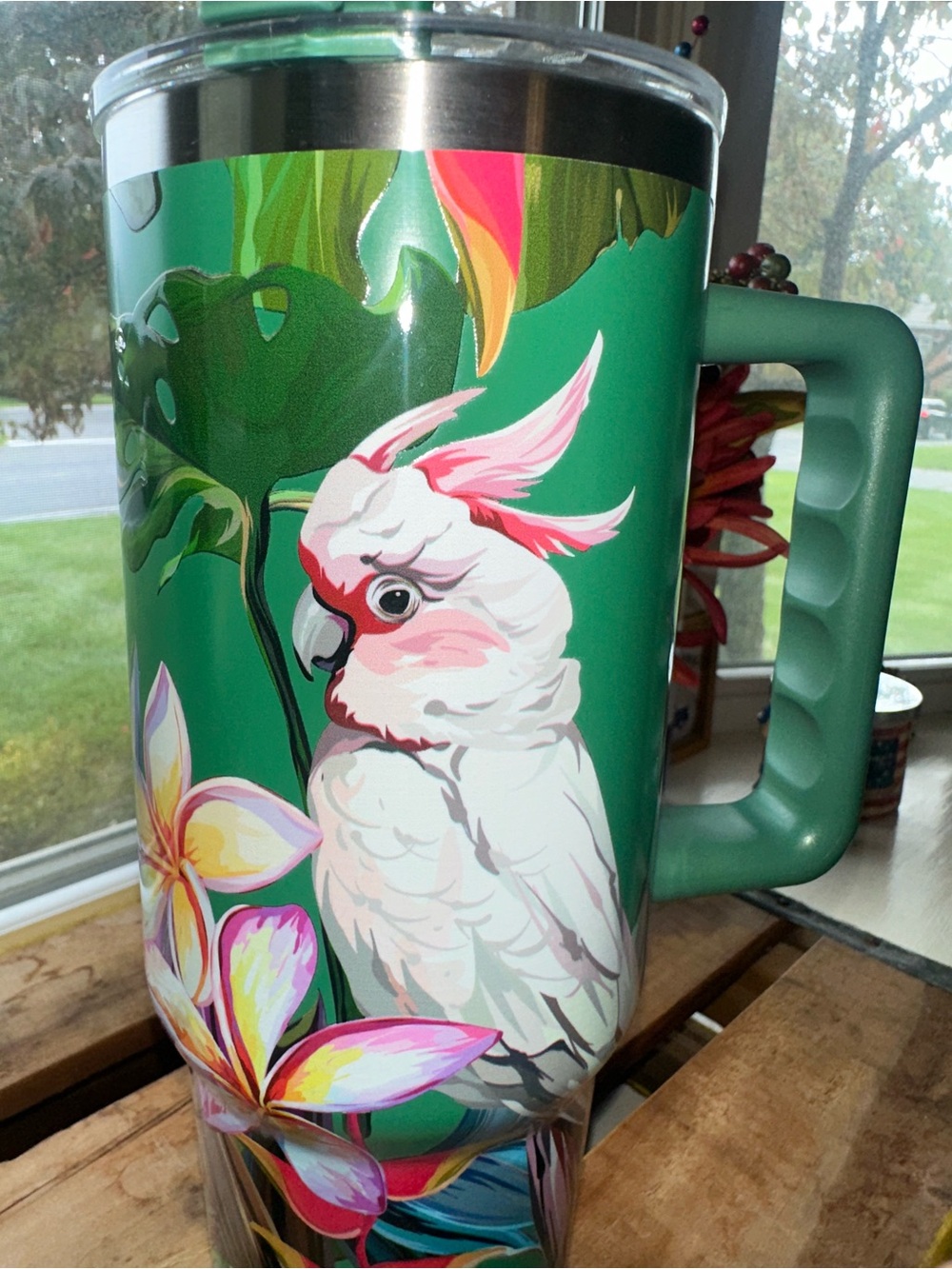 40oz. Cockatoo Stainless Steel Insulated Tumbler by Ashland ~ New - Picture 2 of 11